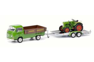 Volkswagen T2a Westfalia Pick-up with Trailer and Fendt Dieselross Fendt Service - 2858613925