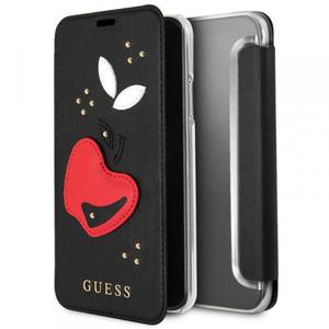 Guess Fruitistic Book - Etui iPhone X z kieszeniami na karty (czarny) - 2858613931