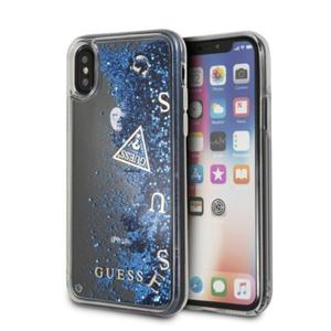 Guess Liquid Glitter - Etui iPhone X (fioletowy) - 2858613940