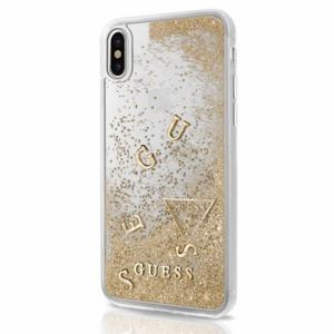 Guess Liquid Glitter - Etui iPhone X (zoty) - 2858613941