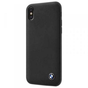 BMW Signature Case - Skrzane etui iPhone X (czarny) - 2858613951