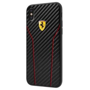 Ferrari Racing Carbon - Etui iPhone X (czarny) - 2858613953