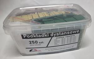 Podkadki dystansowe PCV 32mm x 100mm 250szt w wiaderku - 2870852455