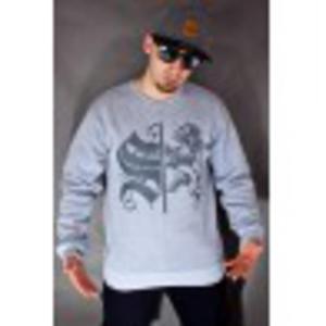 BLUZA SUPREME STREET STYLE CREWNECK LION SZARA 4648 - 2317080343