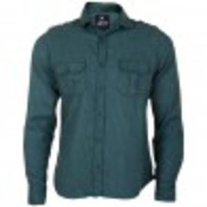 Frank NY Double Pocket Checked Koszula ciemny zielony - 2317081843
