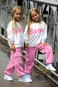 Bluza Barbie z falbank na plecach - 2875664247