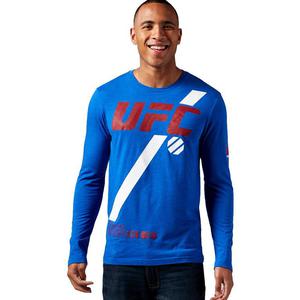 Koszulka Reebok Combat UFC MMA Fan mska longsleeve sportowa - niebieski