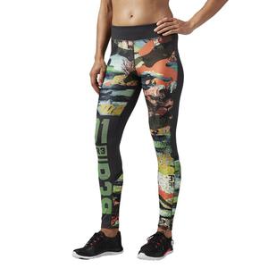 Spodnie Reebok One Series Elite Mesh damskie legginsy getry termoaktywne - wielokolorowy