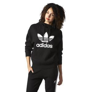 Bluza Adidas Originals Trefoil Hoodie damska weniana dresowa z kapturem - 2855329160