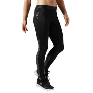 Spodnie Reebok Workout Show Mesh Logo damskie legginsy getry termoaktywne
