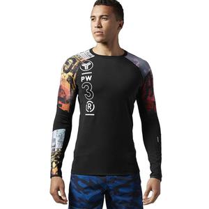 Koszulka z dugim rkawem Reebok One Series Print mska termoaktywna treningowa - 2856237350