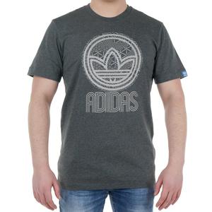 Koszulka Adidas Originals Circle Trefoil mska t-shirt sportowy - siwy - 2857936659