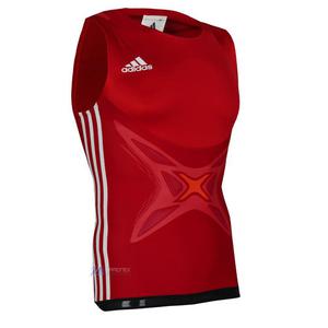 Koszulka Adidas AdiPower Powerweb mska bezrkawnik sportowy - czerwony - 2832465733