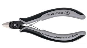 KNIPEX Precyzyjne obcinaczki dla elektronikw 125mm 79 42 125 ESD - 2827629707