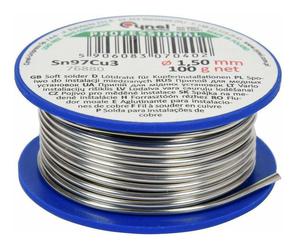 Cyna do instalacji miedzianych 1.5mm 100g Sn97Cu3 - 2861309141