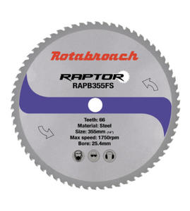 Pia tarczowa do stali 355x25,4mm 66z CERMET | Rotabroach Raptor - 2864605274