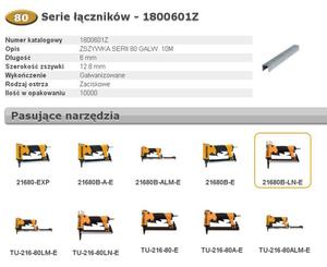 BOSTITCH ZSZYWKI 80 6mm 10 000 szt. - 2861302458