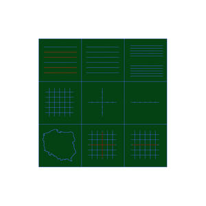 Liniatura na tablicy lakierowanej zielonej typu A - 2823198189