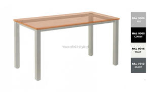 Stela metalowy do biurka lub stou ST/KW/68 noga kwadrat 6x6 gboko 68 cm, róne dugoci