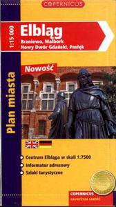 Elblg. Braniewo, Malbork, Nowy Dwr Gdaski, Pask. Plan miasta 1:15 000 - 2825709033