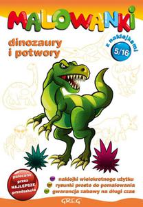 Malowanki 5 Dinozaury i potwory + pisak