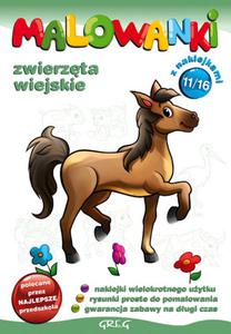 Malowanki 11 Zwierzta wiejskie + pisak - 2825717354