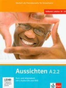 Aussichten A2.2 Kurs- und Arbeitsbuch z pyt CD i DVD - 2825717387