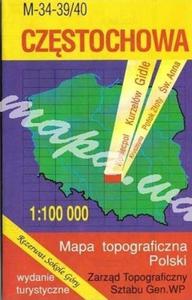 Czstochowa M-34-39/40. Mapa topograficzna 1:100 000 - 2825717706