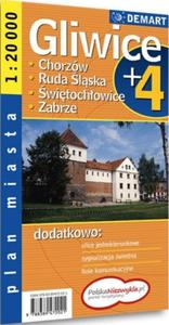 Gliwice, Chorzw, Ruda lska. Plan miasta - 2825717948