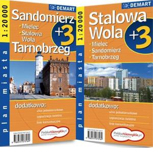 Plan miasta Sandomierz, stalowa wola, tarnobrzeg 1:20 000. Plus3