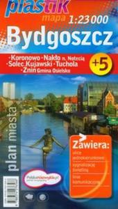 Plan miasta - Bydgoszcz plus 5 (1:23 000) - plastikowa oprawa - 2825720161