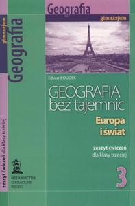 Geografia bez tajemnic. Europa i wiat. Klasa 3, gimnazjum. Zeszyt wicze