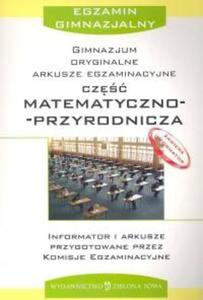 Arkusze egzaminacyjne cz matematyczno-przyrodnicza