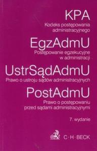 Kodeks postpowania administracyjnego Postpowanie egzekucyjne w administracji Prawo o ustroju sdw administracyjnych Prawo o postpowaniu przed sdami aministracyjnymi - 2825722686