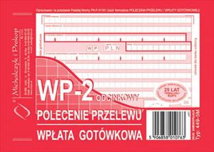 Polecenie przelewu - wpata gotwkowa (2 odc.) - 449-5-M - 2825724568