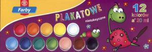 Farby plakatowe. 12 kolorw po 20 ml. - 2825724777