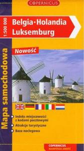 Belgia Holandia Luksemburg mapa samochodowa 1:500 000 - 2857595887