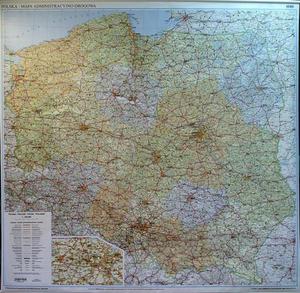 Polska - Mapa administracyjno-drogowa. cienna 2015 - 2857596247