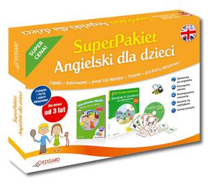 Angielski dla dzieci. SuperPakiet. 2 ksiki + pyta + karty obrazkowe (od 3 lat) - 2857600017