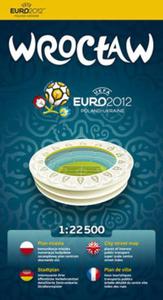 Wrocaw 1:22 500 Euro 2012 papierowy plan miasta