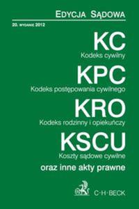 Kodeks cywilny Kodeks postpowania cywilnego Kodeks rodzinny i opiekuczy Koszty sdowe cywilne