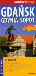 Plan miasta Gdask, Gdynia, Sopot. laminowana 1:26 000 - 2857608392