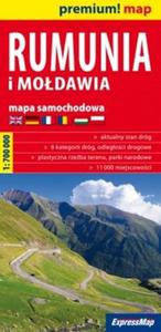 Rumunia i Modawia mapa samochodowa 1:700 000