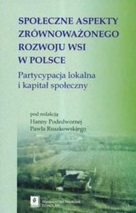 Spoeczne aspekty zrównowaonego rozwoju wsi w Polsce