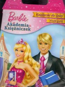 Barbie. akademia ksiniczek. Ksieczki dla dzieci + kredki. Malowanka - teczka