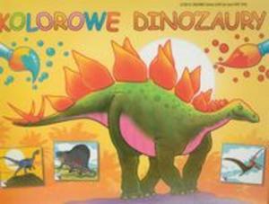 Kolorowe dinozaury. Kolorowanka z naklejkami - 2857615353