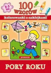 100 wzorw. Pory roku. Kolorowanki z naklejkami (2-3 lata) - 2857618179