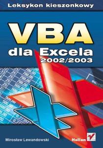 VBA dla Excela 2002/2003. Leksykon kieszonkowy - 2857620586