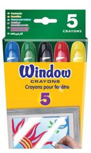 Crayola Kredki wiecowe do malowania na szkle 5 szt