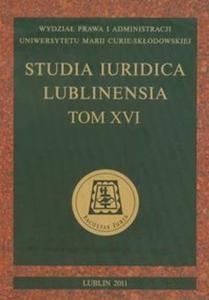 Studia Iuridica Lublinensia tom XVI - 2857626157